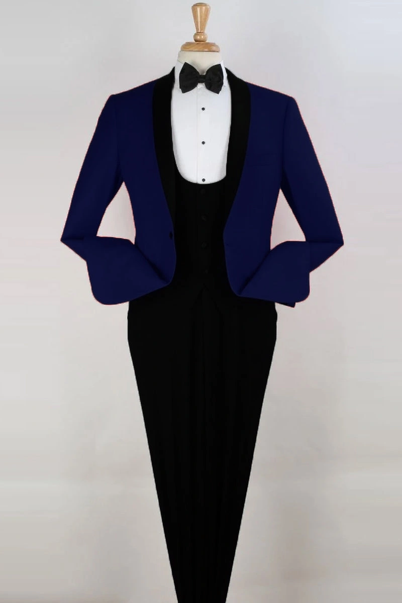 Eleganter Samt Weste – Für einen stilvollen Abendlook in tiefem Blau.